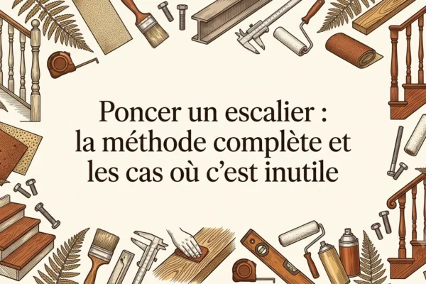 Poncer un escalier : la méthode complète et les cas où c'est inutile