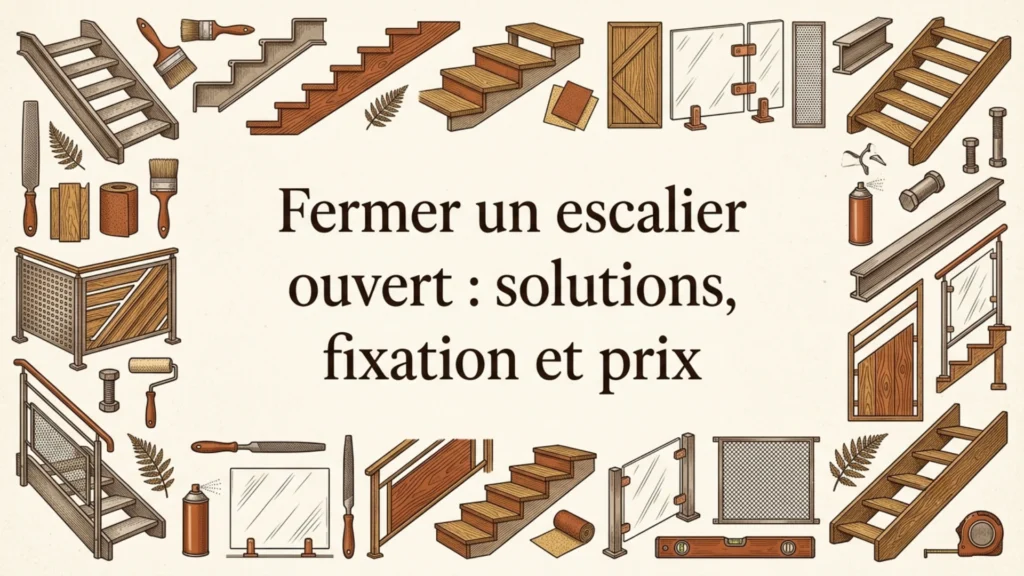 Fermer un escalier ouvert : solutions, fixation et prix