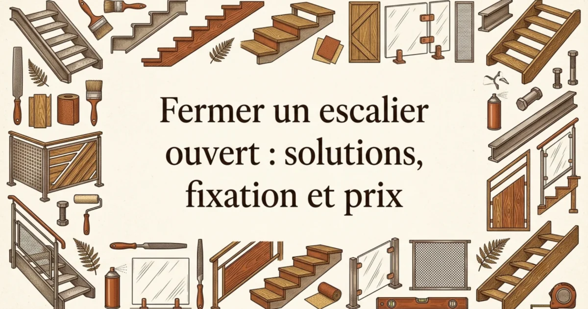 Fermer un escalier ouvert : solutions, fixation et prix
