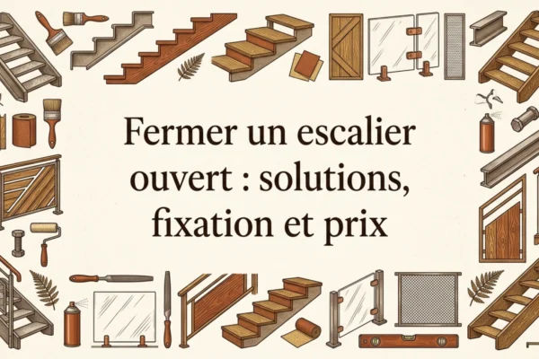 Fermer un escalier ouvert : solutions, fixation et prix