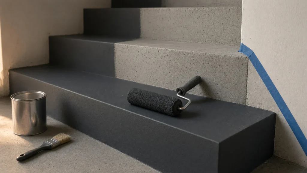 Peindre un escalier en béton : quelle peinture, quelles étapes, combien de temps ça tient