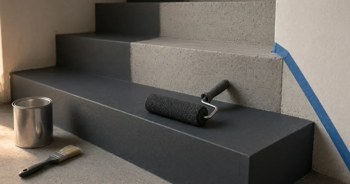 Peindre un escalier en béton : quelle peinture, quelles étapes, combien de temps ça tient