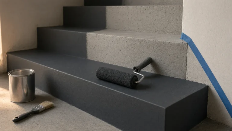 Peindre un escalier en béton : quelle peinture, quelles étapes, combien de temps ça tient